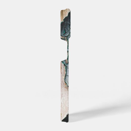 Rustikaler, alter, blauer Individuelle Name iPhone Hülle (Rechte Seite)