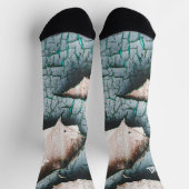 Rustikaler, alter, blauer Individuelle Name Socken (Oben)