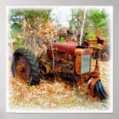 Rustikaler alter Junk Yard Farm Traktor Poster (Vorne)