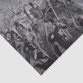 Rustikaler alter Landsitz Schwarz-Weiß-Vintag Seidenpapier (Ausschnitt)