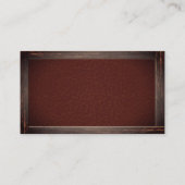 Rustikaler alter Rahmen | Ledertextur Visitenkarte (Rückseite)