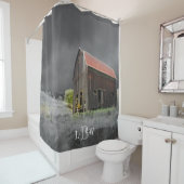 Rustikaler alter Stall Vintag Bauernhof Custom Mon Duschvorhang (Beispiel)