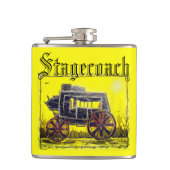 Rustikaler alter Western Stagecoach Flachmann (Vorderseite)