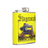 Rustikaler alter Western Stagecoach Flachmann (Rechts)