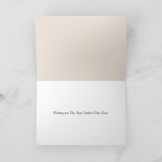 Rustikaler Altes Rowboat Vatertag Dankeskarte (Innenseite)