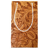 rustikaler, altes Westkuppelleder Western Kleine Geschenktüte (Vorderseite)