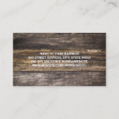 Rustikaler Altholztisch | Kaffeetaschen Terminkarte (Rückseite)