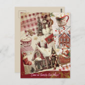 Rustikaler altmodischer Feiertagskarm Postkarte (Vorne/Hinten)