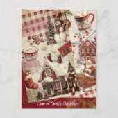 Rustikaler altmodischer Feiertagskarm Postkarte (Vorderseite)