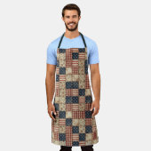 Rustikaler Americana-Patchwork-Stil Schürze (Getragen)