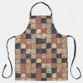 Rustikaler Americana-Patchwork-Stil Schürze (Vorderseite)