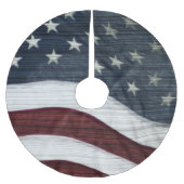 Rustikaler Americanabaum-Rock Polyester Weihnachtsbaumdecke (Vorderseite)