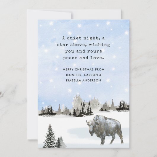 Rustikaler Amerikaner West Frohe Weihnachten (Rückseite)