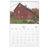 Rustikaler amerikanischer Barnenkalender Kalender (Mär 2027)