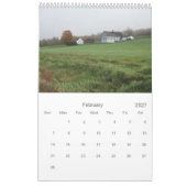 Rustikaler amerikanischer Barnenkalender Kalender (Feb 2027)