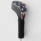 Rustikaler Amerikanischer Flaggen-Leoparden-Druck  Golf Headcover (angewinkelt)