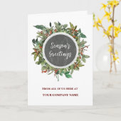 Rustikaler Angestellter Weihnachtsfeiertag Karte (Gelbe Blume)