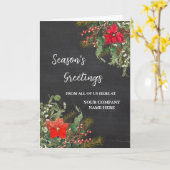 Rustikaler Angestellter Weihnachtsfeiertag Karte (Gelbe Blume)