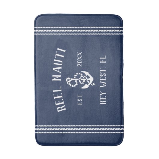 Rustikaler Anker der Nautischen Marine | Ihr Bootn Badematte (Vorderseite Vertikal)