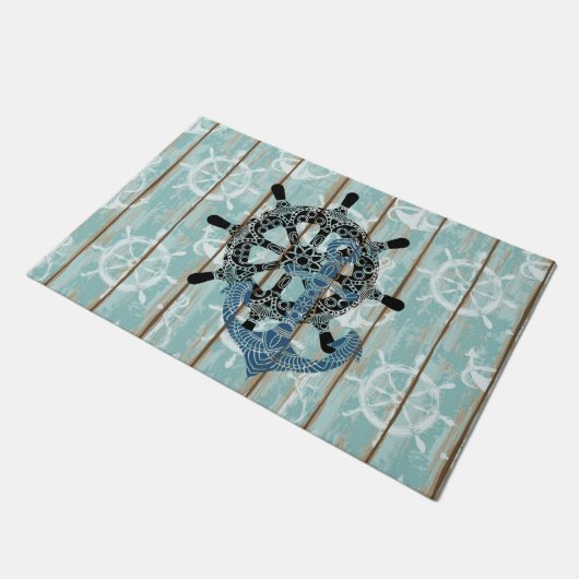 Rustikaler Anker Fußmatte (Schrägansicht)