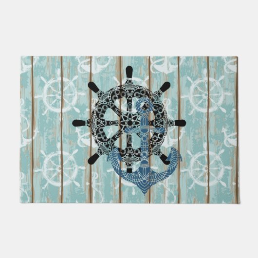 Rustikaler Anker Fußmatte (Vorderseite)