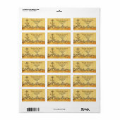 rustikaler Anker nautische Hochzeitsadressen Adressaufkleber (Vorne)