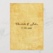 rustikaler Anker nautische Hochzeitskarten Menükarte (Rückseite)