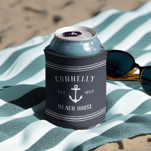 Rustikaler Anker Personalisiert Beach House Dosenkühler