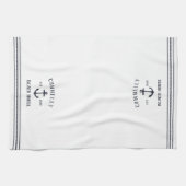 Rustikaler Anker Personalisiert Beach House Geschirrtuch (Horizontal)