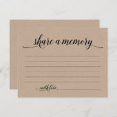 Rustikaler Anteil ein Gedächtnis-Beileid, Einladung (Vorne/Hinten)