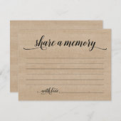 Rustikaler Anteil ein Gedächtnis-Beileid, Einladung (Vorne/Hinten)