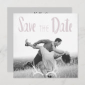Rustikaler Antler Art Graphic Square Save the Date (Vorne/Hinten)