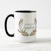 Rustikaler Antler & Grüne für Oma Tasse (Links)