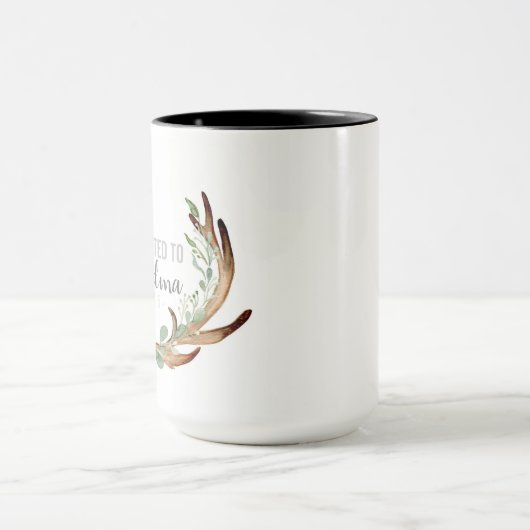 Rustikaler Antler & Grüne für Oma Tasse (Zentrum)