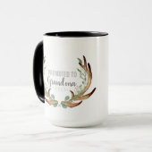 Rustikaler Antler & Grüne für Oma Tasse (Vorderseite Links)