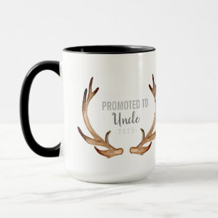Rustikaler Antler & Grüne für Onkel Tasse