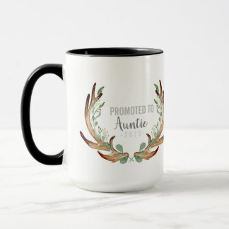 Rustikaler Antler & Grüne für Tante Tasse
