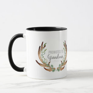 Rustikaler Antler & Grüne Gefördert zu Oma Tasse