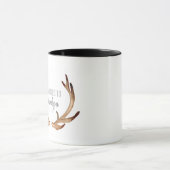 Rustikaler Antler & Grüne Großvater Tasse (Zentrum)