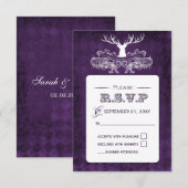 Rustikaler Antler, Hirschwinterwald uAwg 3,5 x 5 RSVP Karte (Vorne/Hinten)