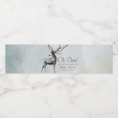 Rustikaler Antler | Oh Deer Little Buck Baby Showe Wasserflaschenetikett (Einzelnes Label)