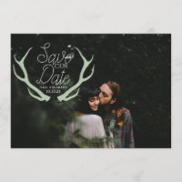 Rustikaler Antler Save the Date