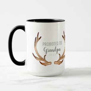 Rustikaler Antler und Grüne zum Großvater Tasse