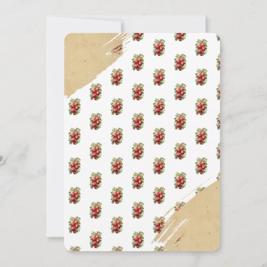 Rustikaler Apfel mit unserer Augenbabydusche Einladung (Rückseite)