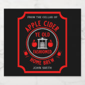 Rustikaler Apfelwein Personalisiert Bierflaschenetikett (Einzelnes Label)