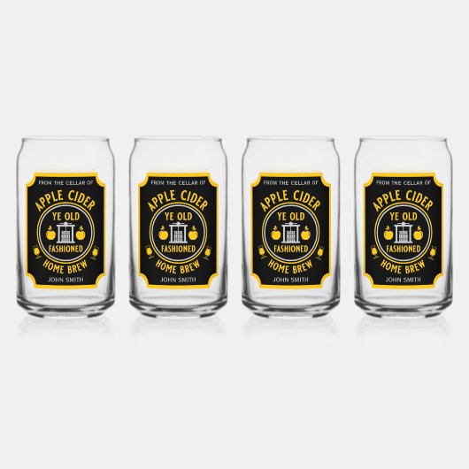 Rustikaler Apfelwein Personalisiert Dosenglas (Vorderseite)
