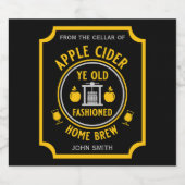 Rustikaler Apfelwein Personalisiert Schaumweinetikett (Einzelnes Label)