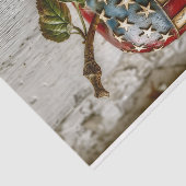 Rustikaler Apple, amerikanisches Flaggendesign DT5 Seidenpapier (Ausschnitt)