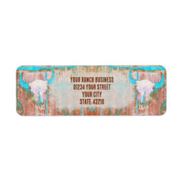 Rustikaler Aquamarin Grunge Texture Western Bull S