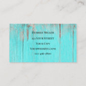 Rustikaler Aquamariner Western Bull Skull Sonnenbl Visitenkarte (Rückseite)